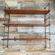 Vintage teak and metal shelf from the 60s
