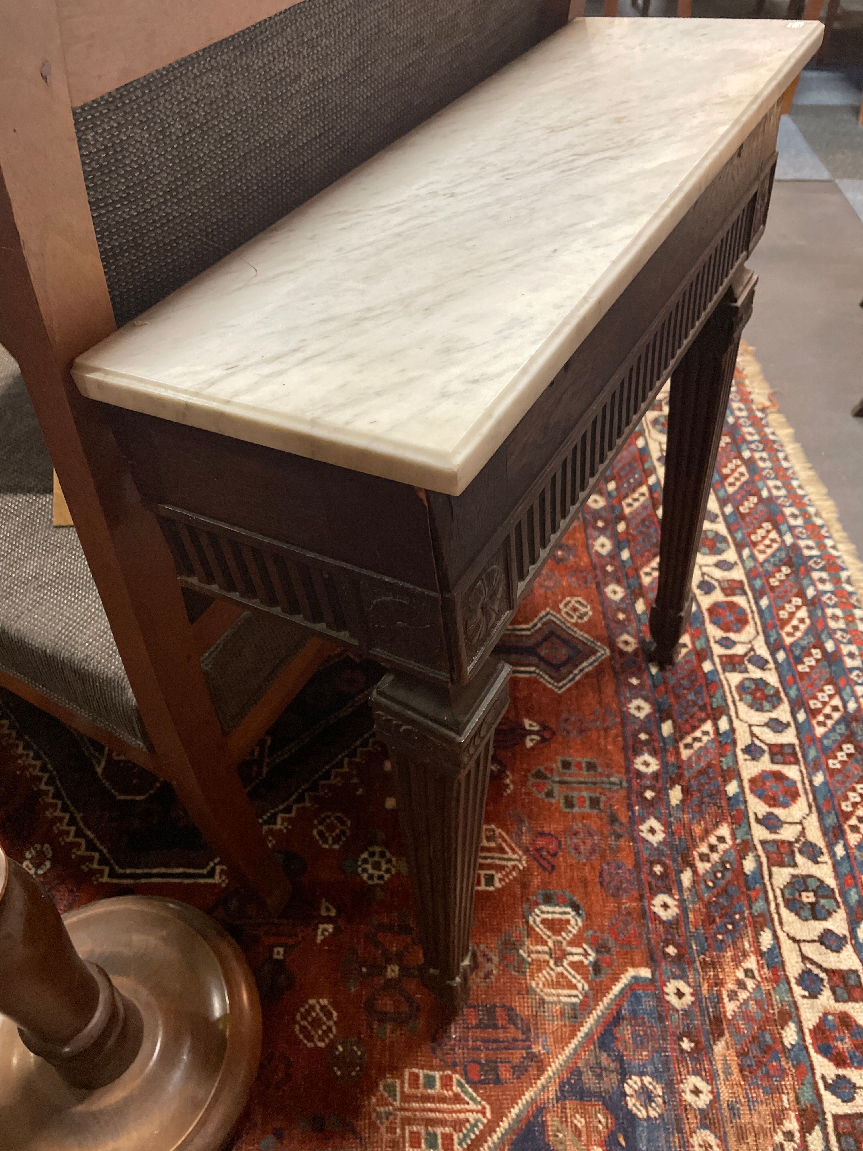 Marble and wood console