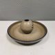 Beautiful bowl with a small knob ‘vase’ for a flower, Ulla ceramic Denmark