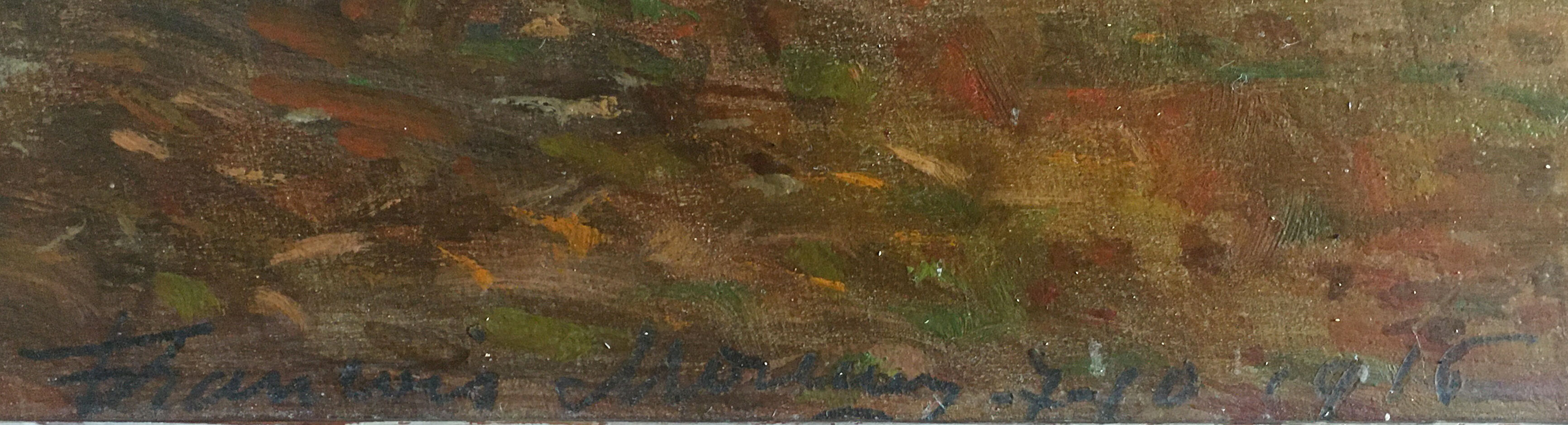 Impressionist Post-Impressionist Painting "Cavalier Alley" by François Moreau - 1914