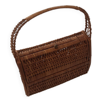 70s wicker handbag