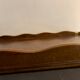 Plateau de service ancien en bois et laiton 61 x 38 cm