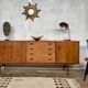 Teak sideboard 220 cm 3 doors 4 drawers 1960
