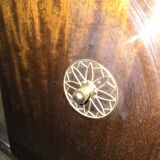 1950s/60s bar cabinet, upholstered interior & lighting