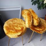 Pair of chairs pelfran mustard synthetic fur