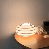 Swirl/zebra glass lamp by eglo vintage 80s/90s