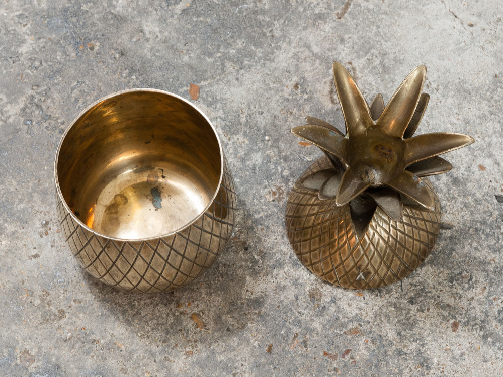 Medium Sized Vintage Hollywood Brass Pineapple