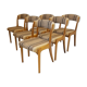 Suite de 6 chaises vintage 1970 style Baumann