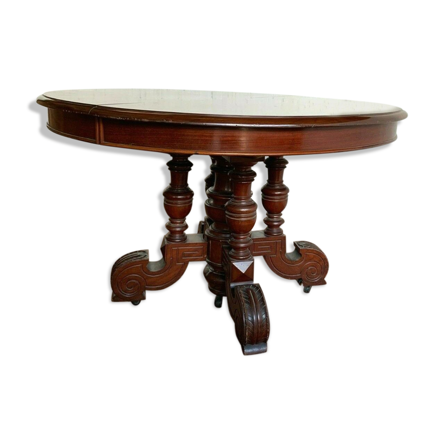 Central foot table Napoleon III Massive mahogany 19th century