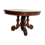 Central foot table Napoleon III Massive mahogany 19th century