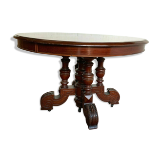 Table a pied central Napoléon III Acajou massif XIX siècle