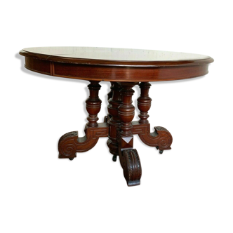 Central foot table Napoleon III Massive mahogany 19th century