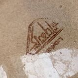 Large East German pottery bowl from the mid-century GDR by Strehla Keramik, 1960s.