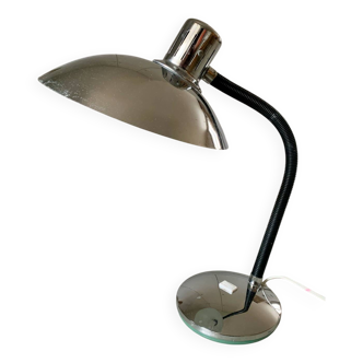 70s chrome saucer lamp