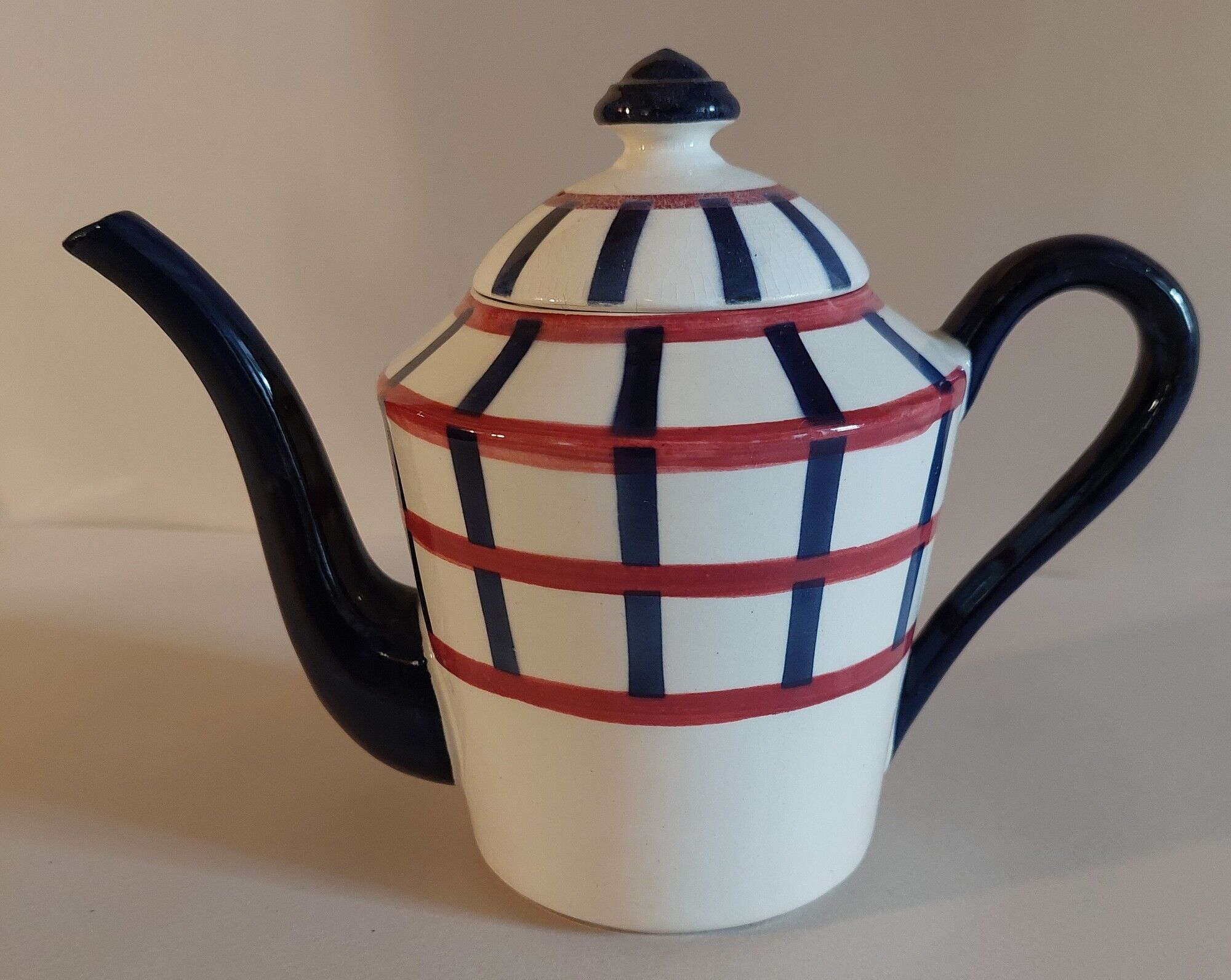 Earthenware teapot hbcm Hyppolite Baker Creil Montereau model Bearn