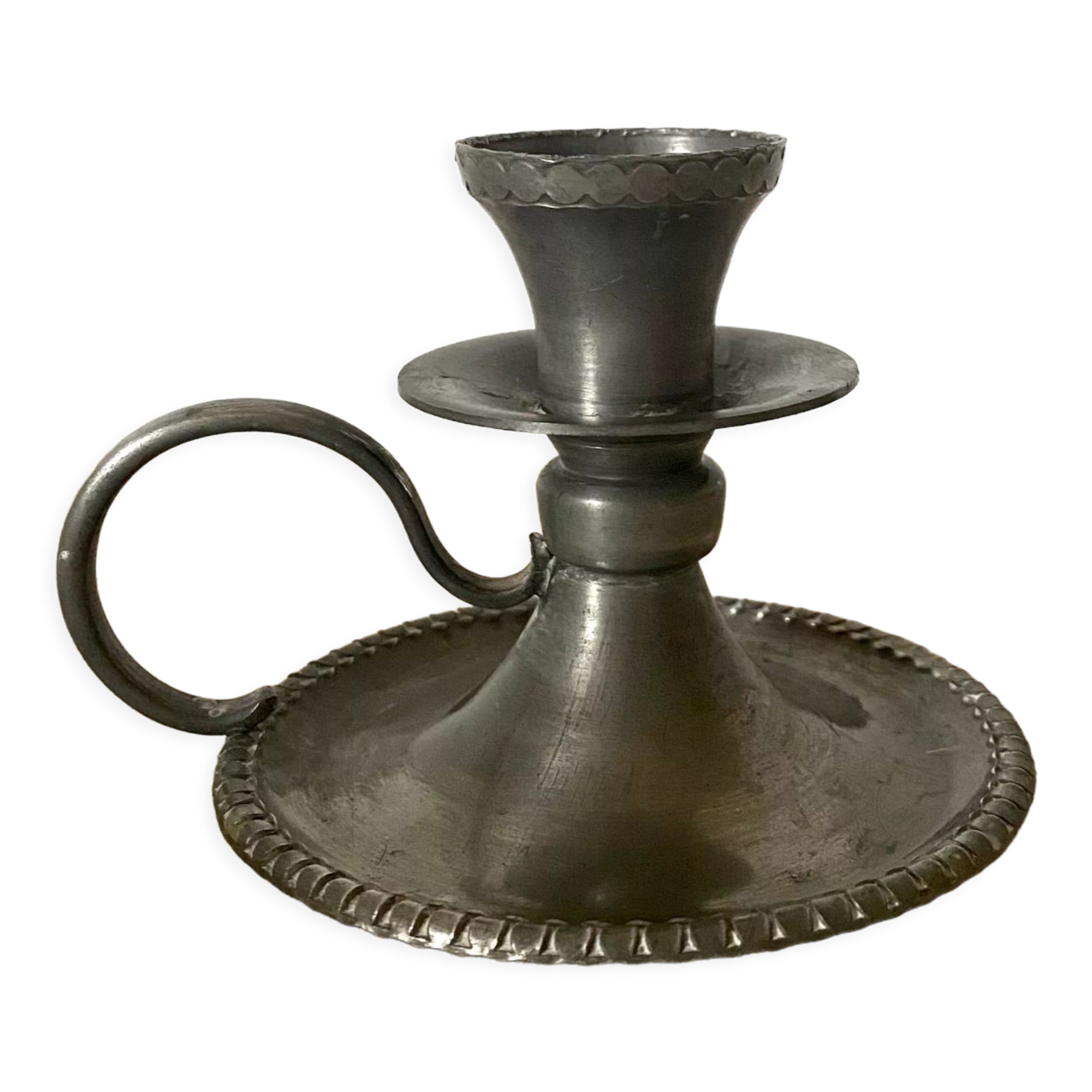 Tin thumb candle holder