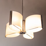 Modern vintage 12-light glass chandelier