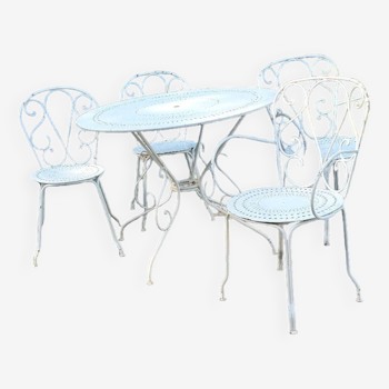 Wrought iron garden furniture