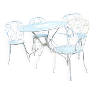 Wrought iron garden furniture