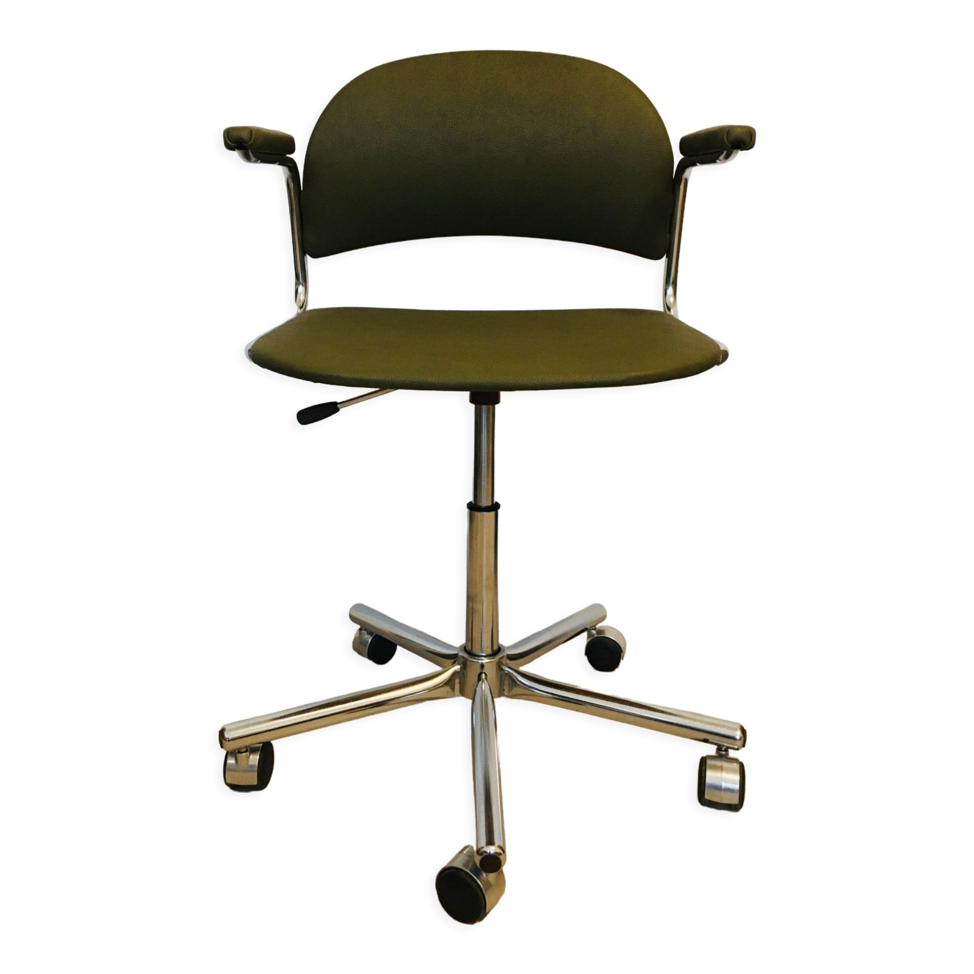 Fauteuil de bureau Olive K-380 entièrement restauré fabriqué par Kovona