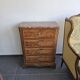 Louis XV chest of drawers in marquetry and gilded bronze - Marble top