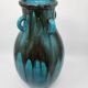 Primavera Vase for Spring in French Art Deco blue ceramic