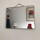 Vintage ivory barber mirror 1960 - 40 x 30 cm