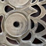 Owl trivet in golden brass