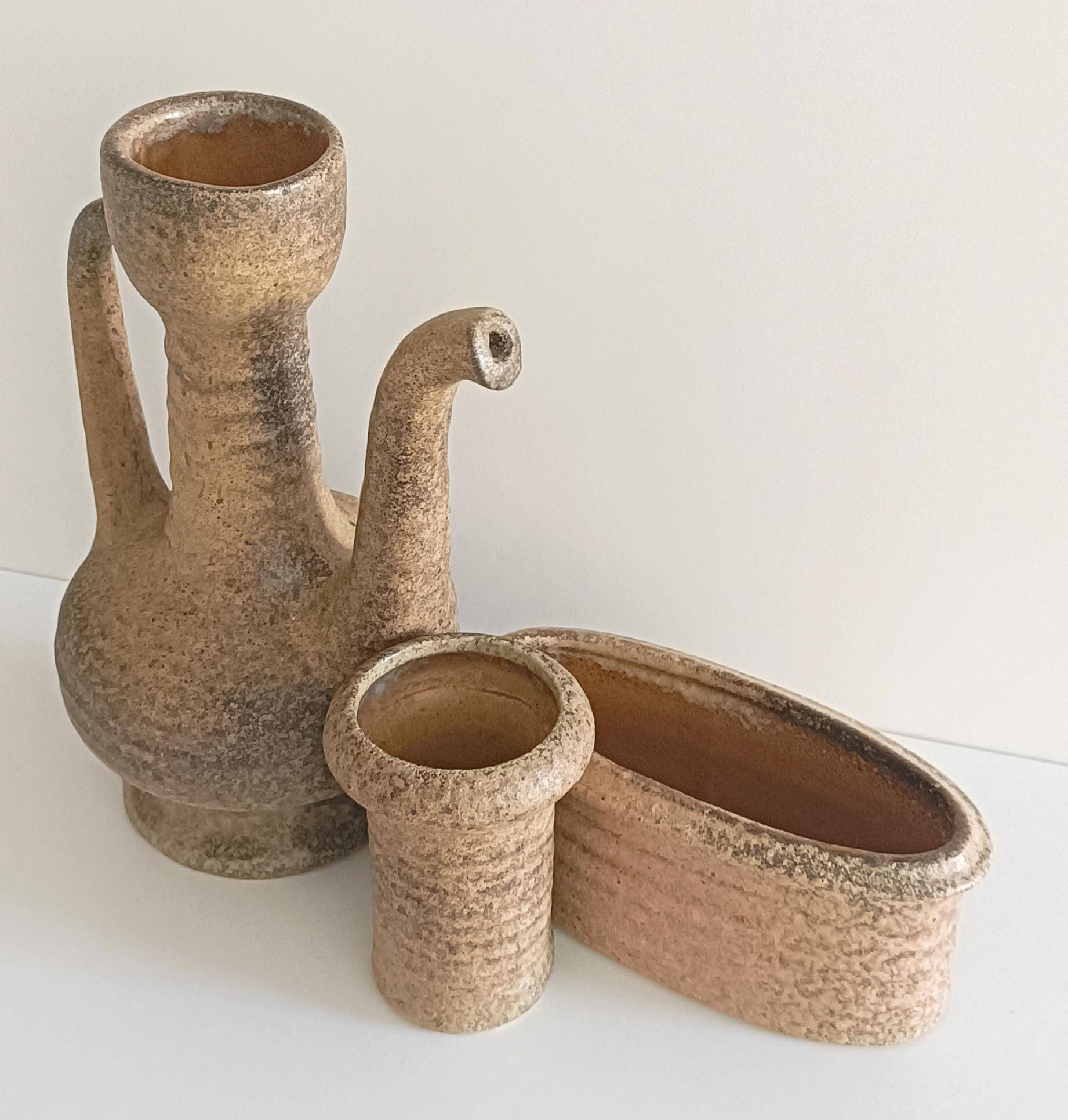 Wabi-Sabi Ceramics Set by Marius Van Woerden, Vest Keramiek, 1960s