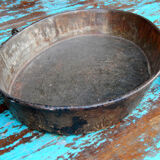Old oval metal tray