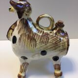 Small Jug Pitcher Pot Botijo Olive Oil Glazed Ceramic Spain