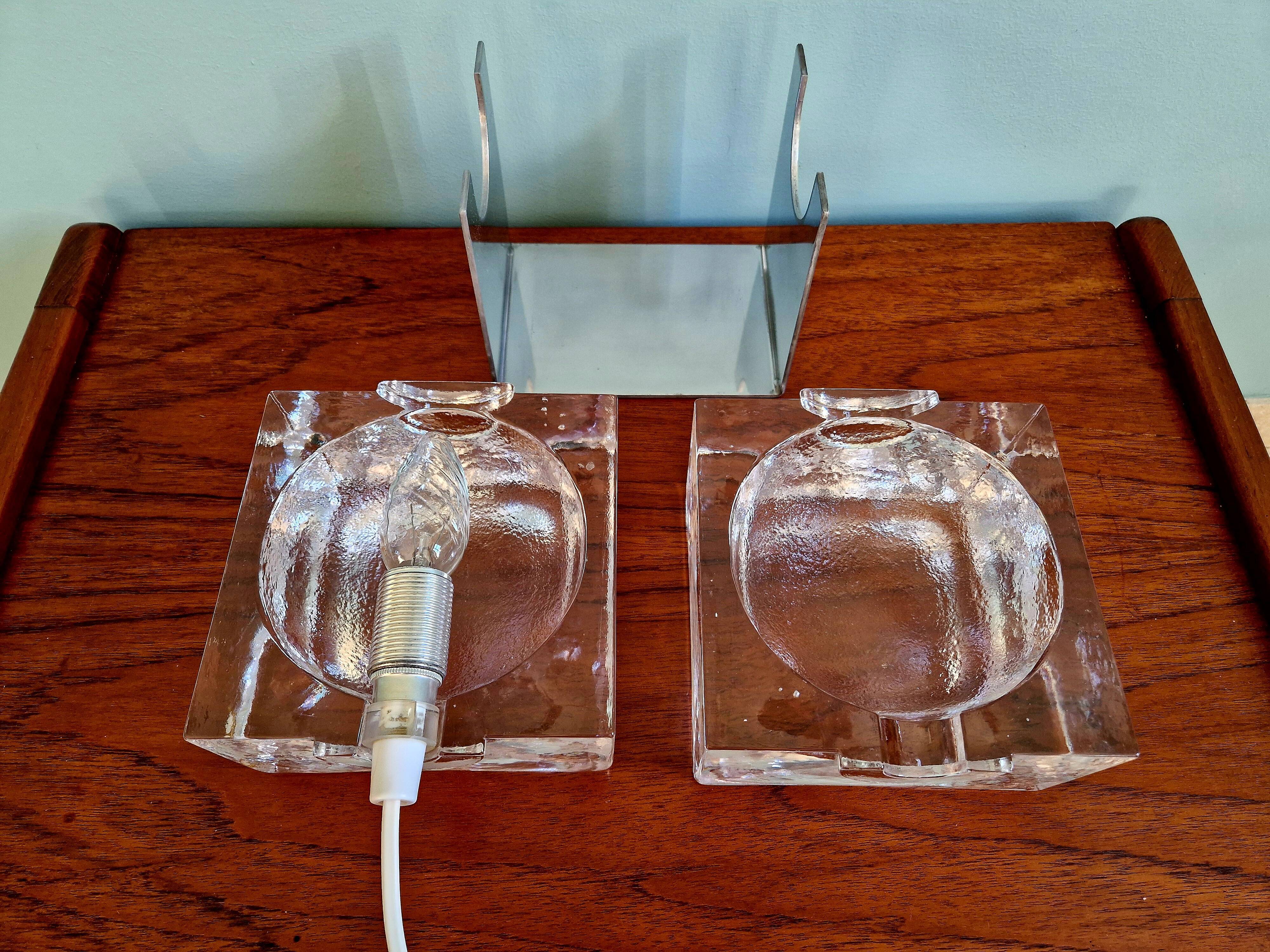 Scandinavian lamp Ice Cube, Pukeberg (Sweden), 1970