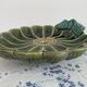 Large decorative dish, green ceramic flower, mid-20th century