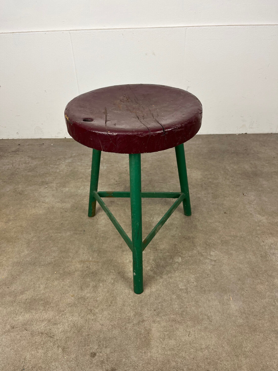 Industrial loft style tripod stool