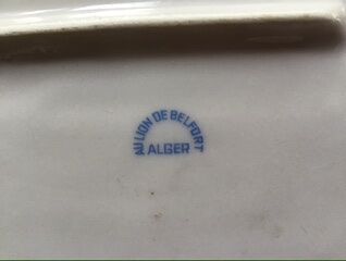 Ancient dish, oval porcelain.