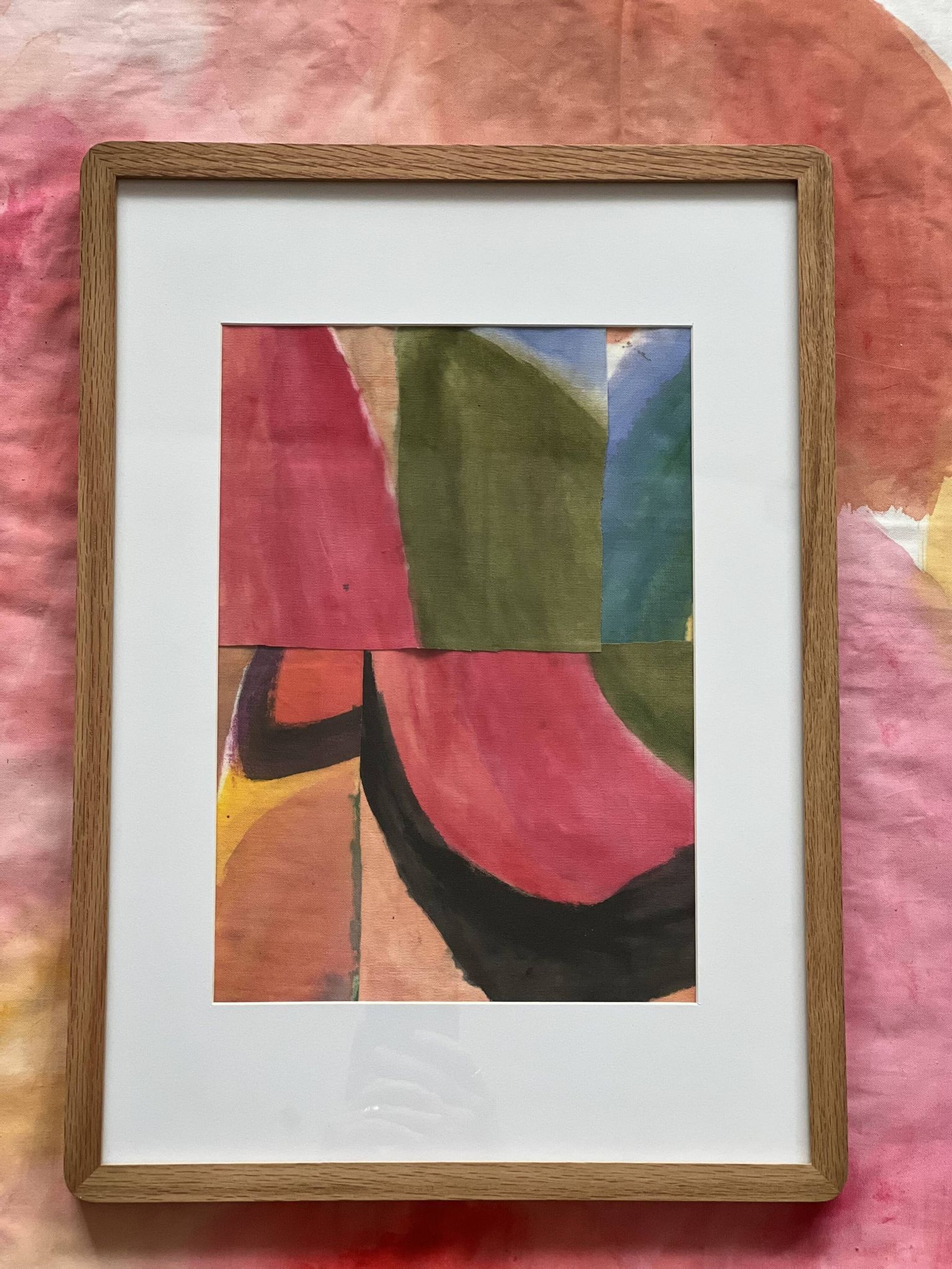 Framed abstract collage