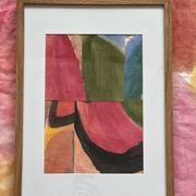 Framed abstract collage