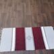 Tapis berbère marocain Fait main en coton bordeaux et gris