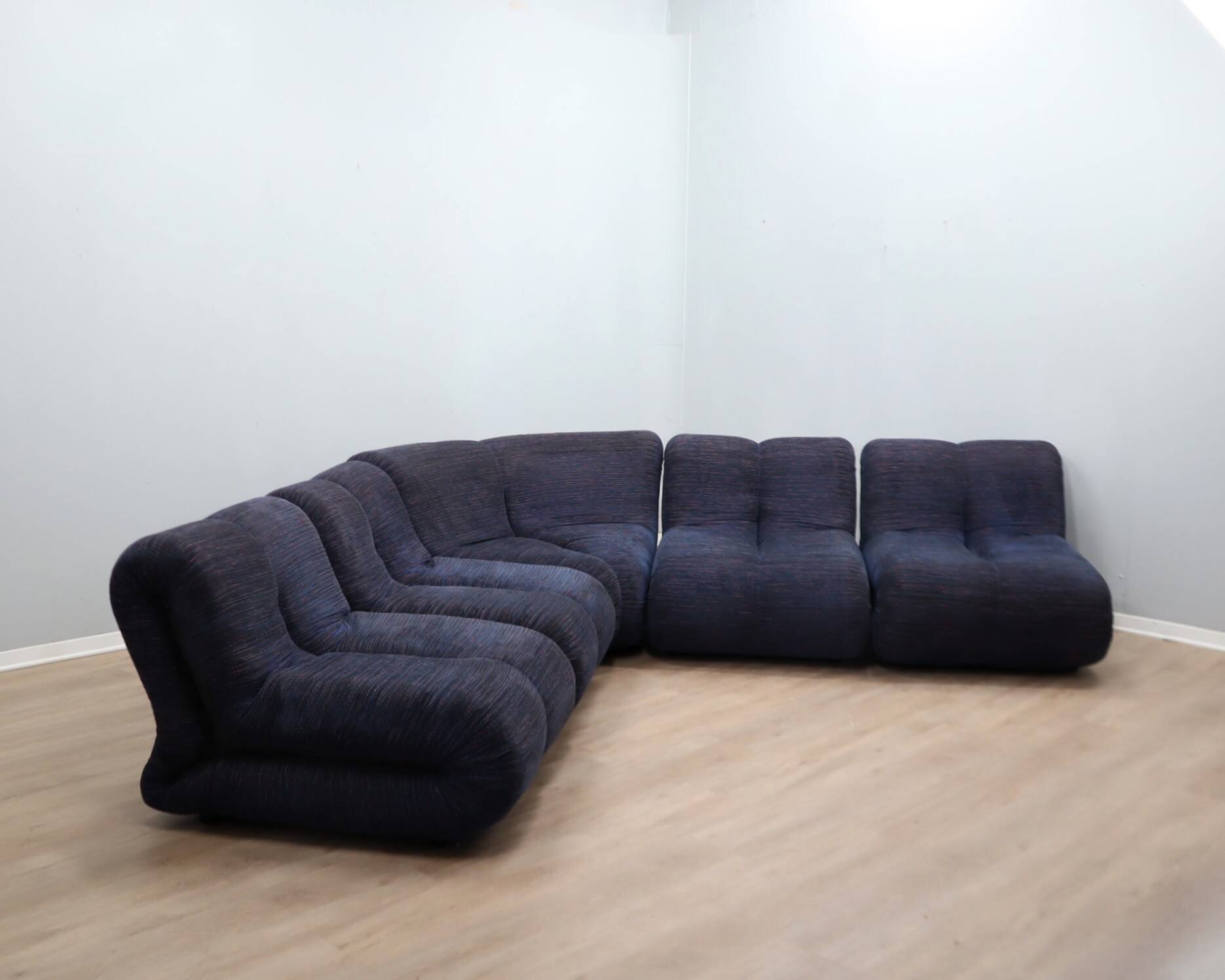 Claudio Vagnoni "Pagru" modular sectional sofa for 1P, 1970s (5 Pieces)