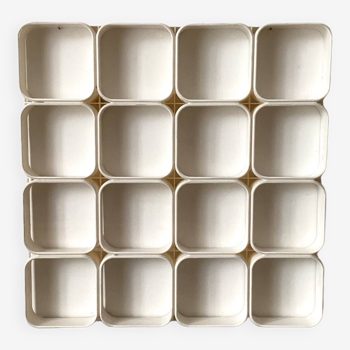 Etagère module en plastique blanc années 70