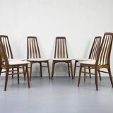 Chaises Eva en Teck par Niels Koefoed pour Koefoeds Hornslet, 1960s, Set de 6