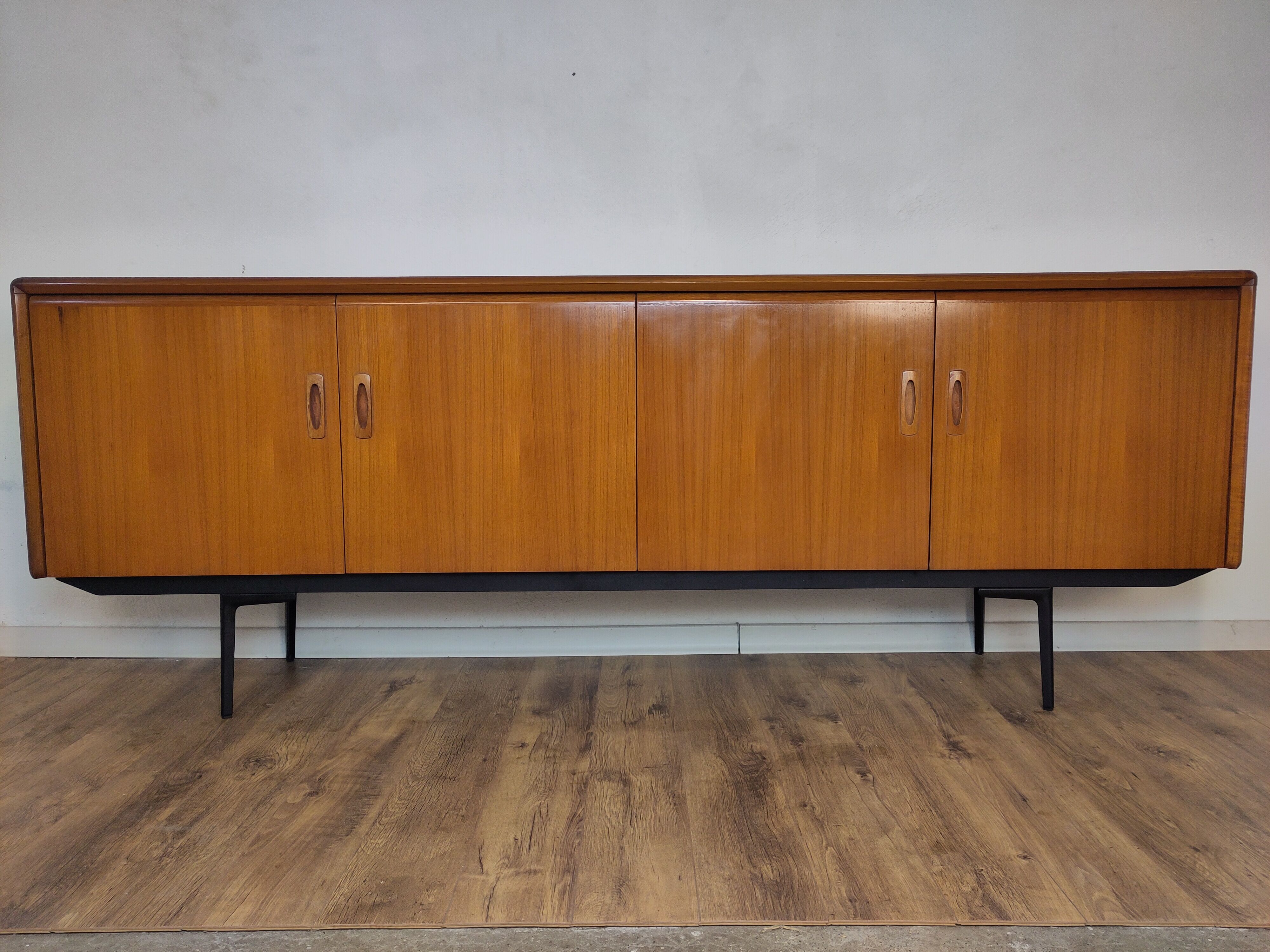 Scandinavian teak and metal sideboard