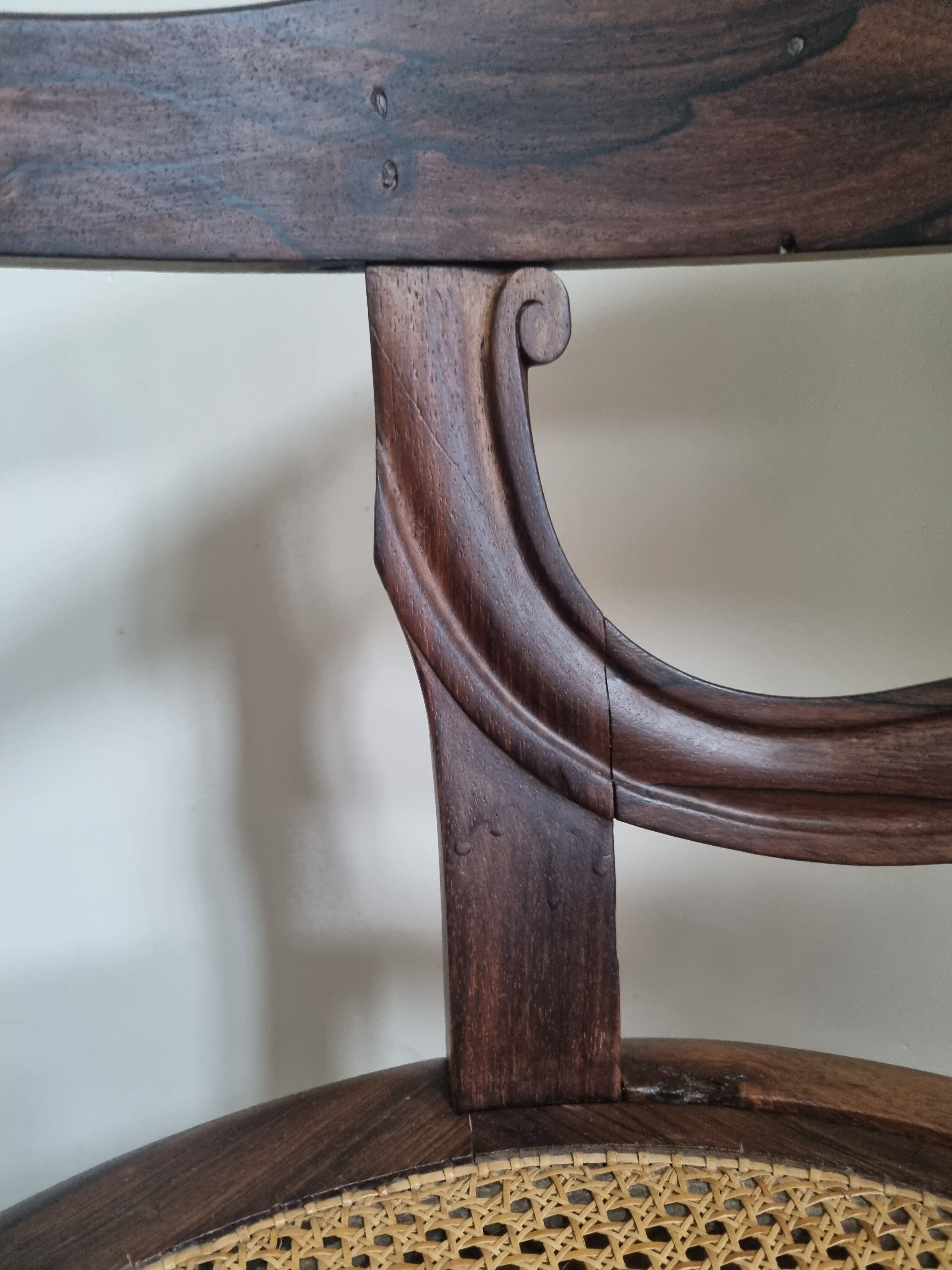Louis Philippe office chair in canned walnut