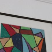 Média mixte suédoise/Pastel à l'huile sur panneau – “Ritad 66” par Ann Wazzgren