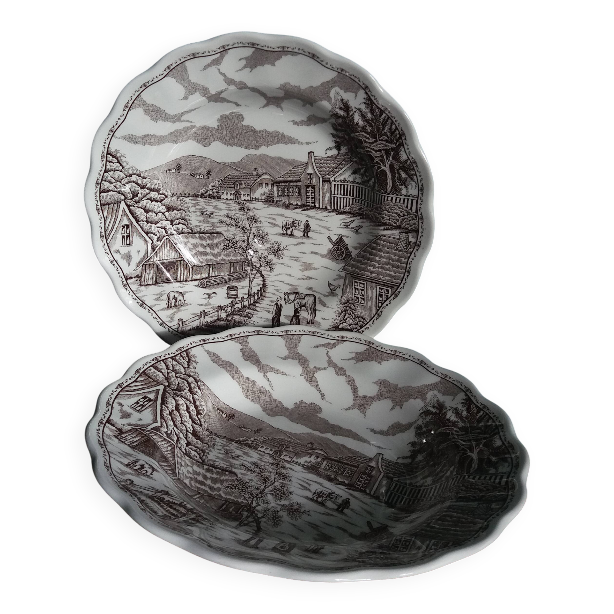 Decorative plates English landscape, Fontebasso Italy