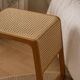 Table d’appoint de lit en bois et rotin en bois de teck