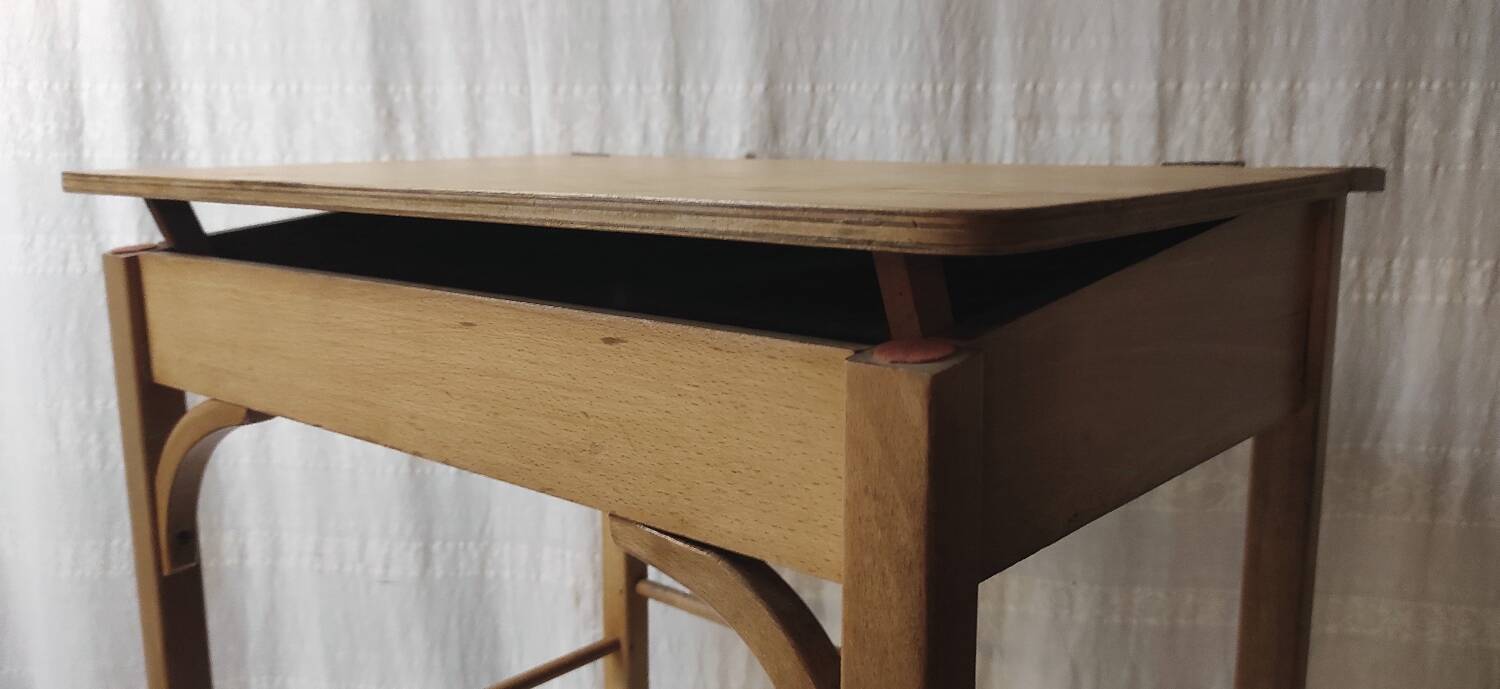 Wooden children's desk and chair - mid-20th century