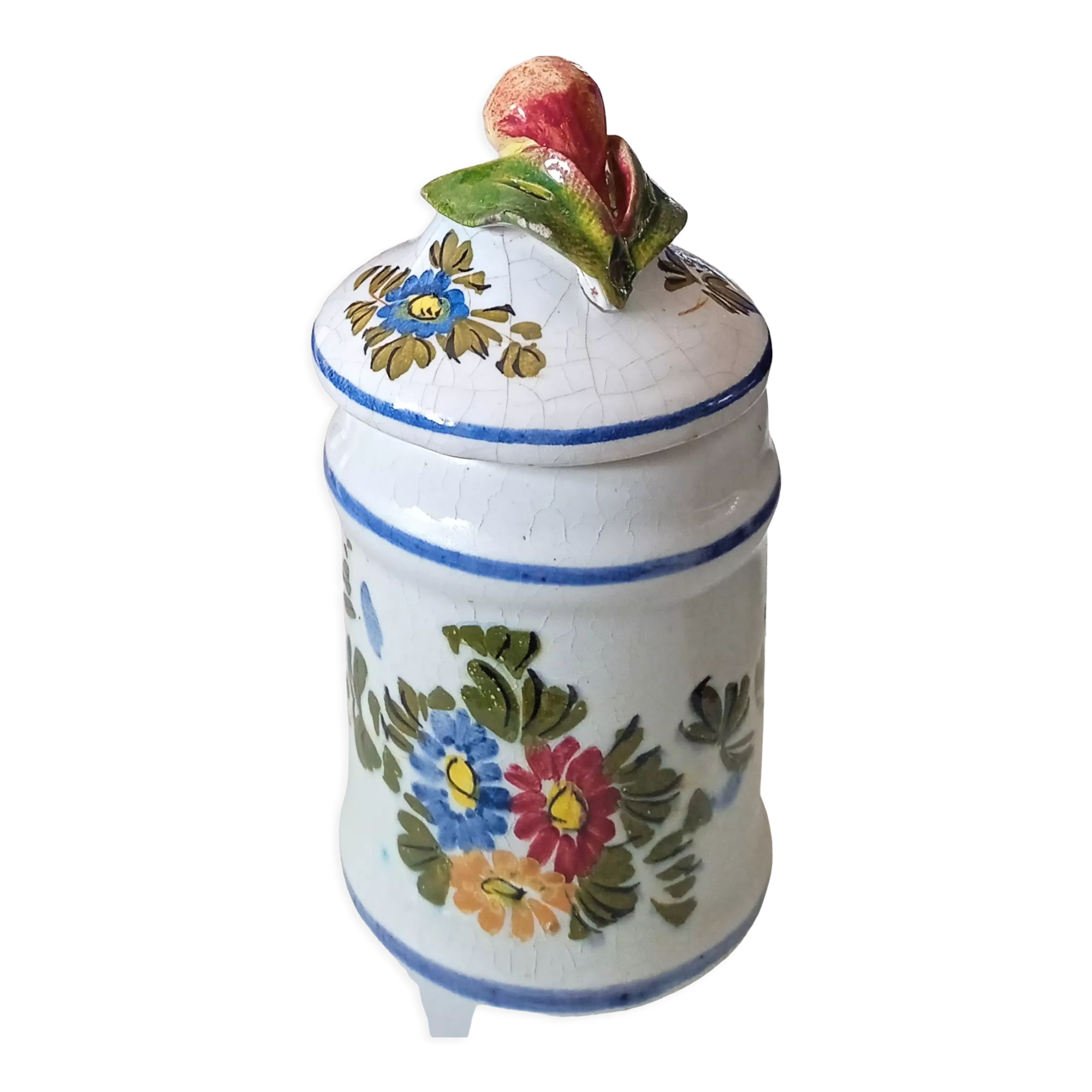 Small old earthenware spice pot