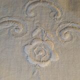 Hand-embroidered oval placemat