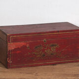 Small antique chest with floral details (c.1900) #30